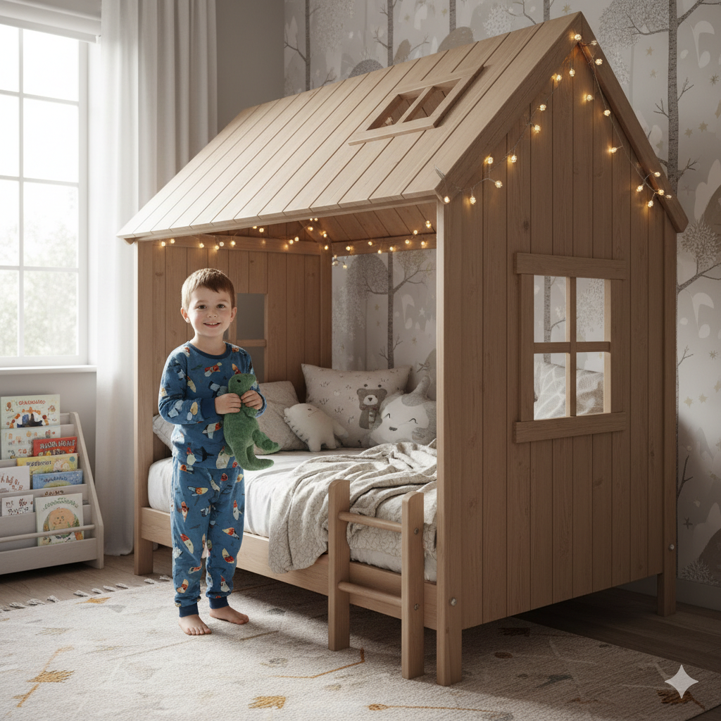 Le rêve d’une chambre d’enfant transformée par un lit cabane garcon